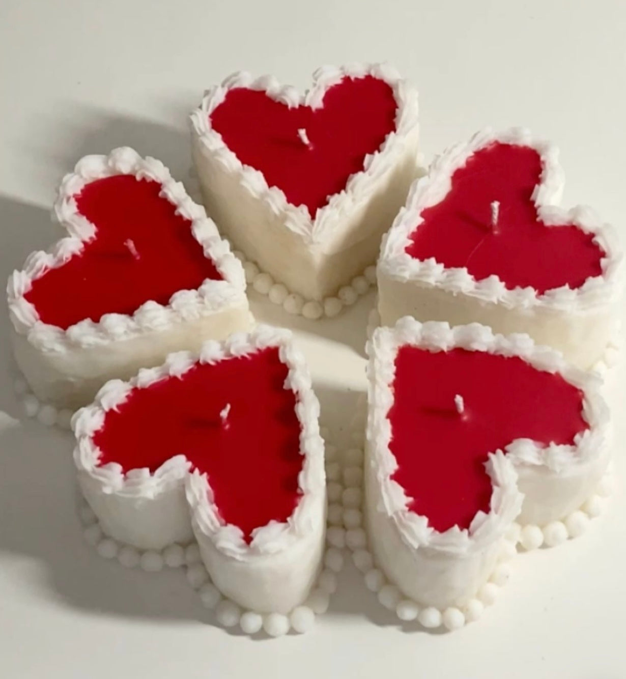 Heart cake candle