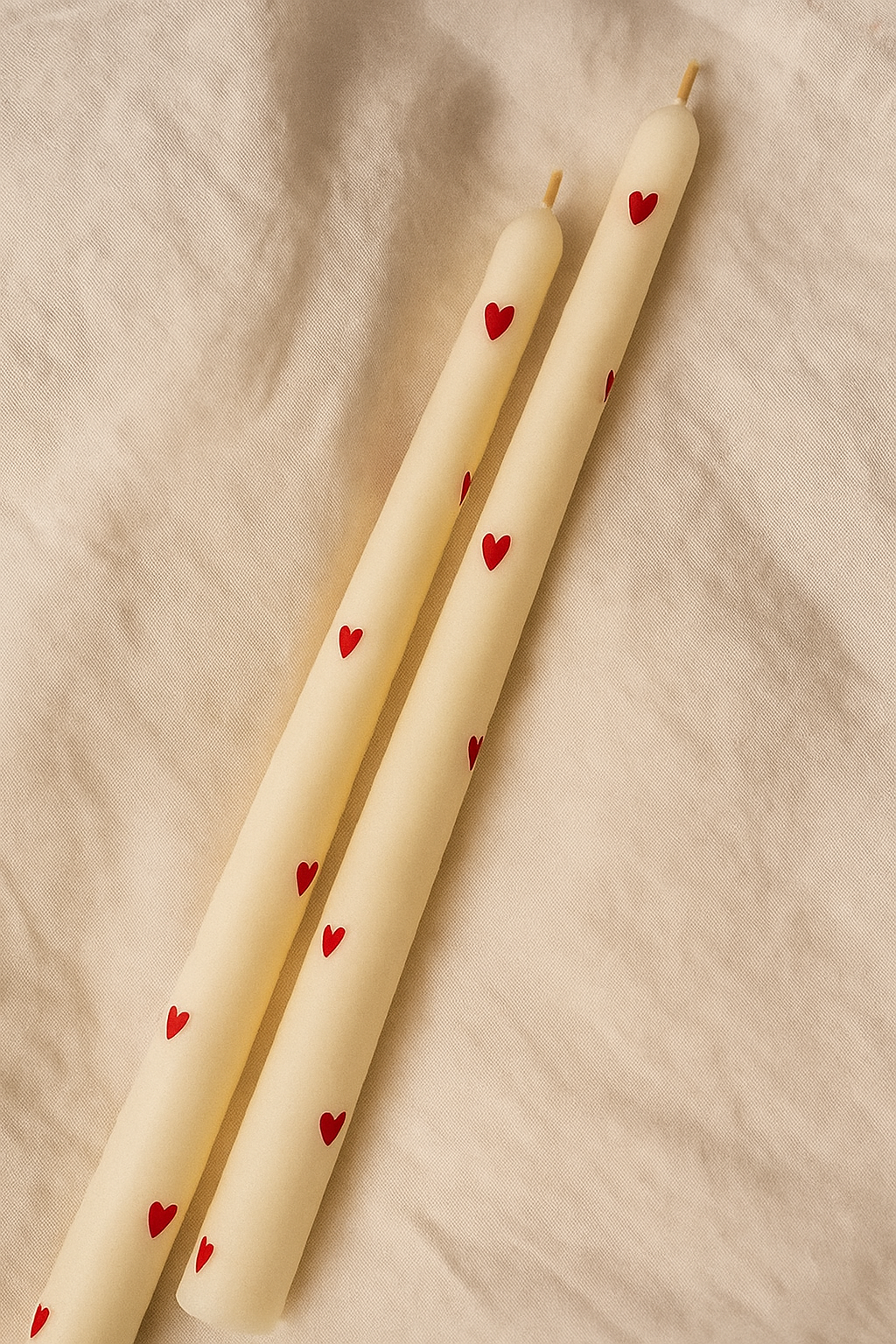 Tapered heart candle – Set of 2